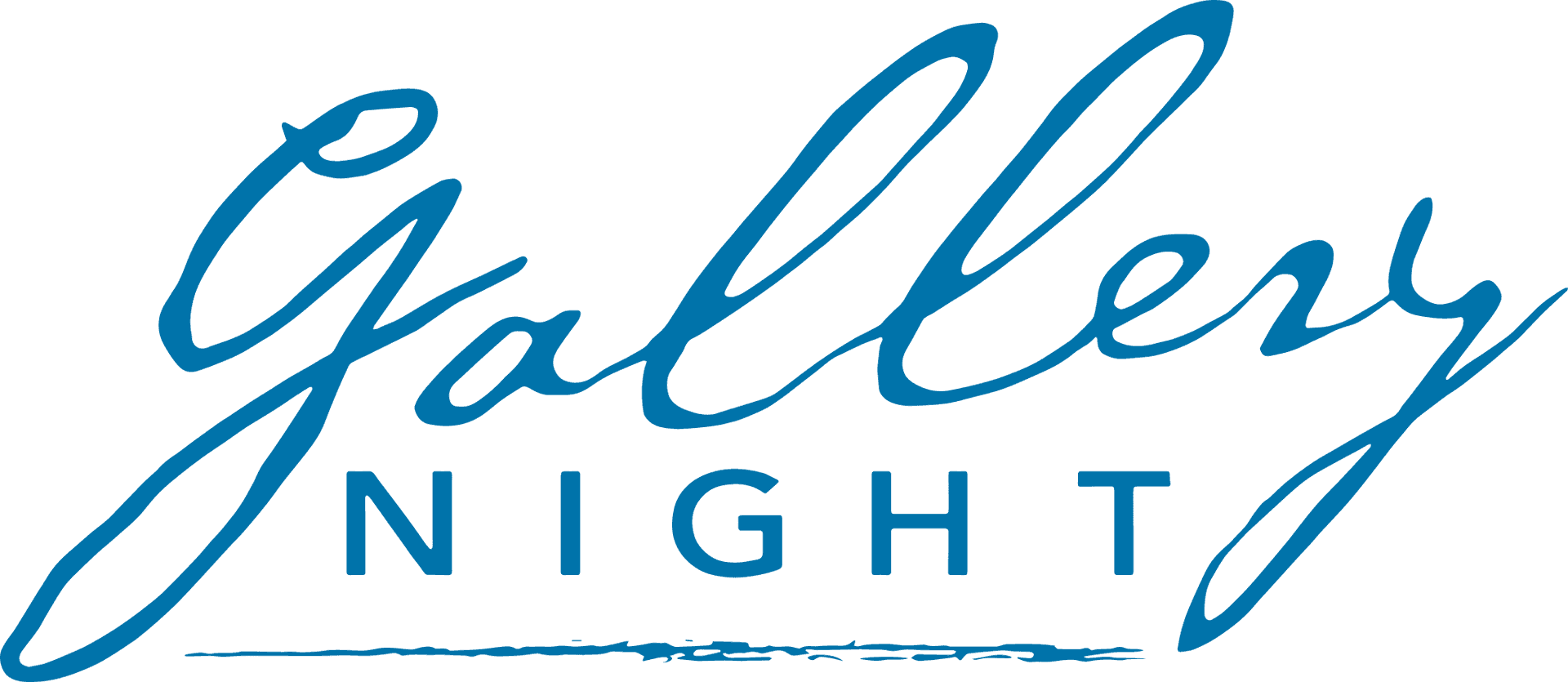 Gallery Night Logo Blue PNG Image