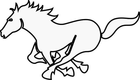 Galloping Horse Silhouette PNG Image