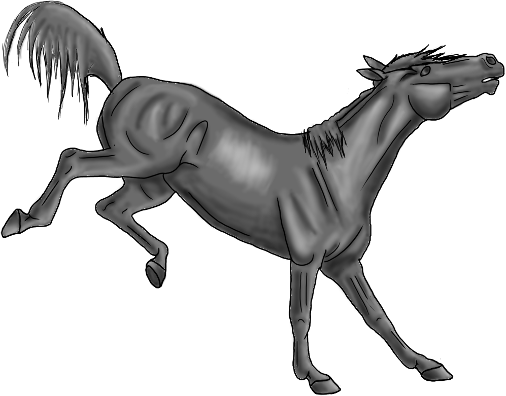 Galloping Horse Sketch PNG Image