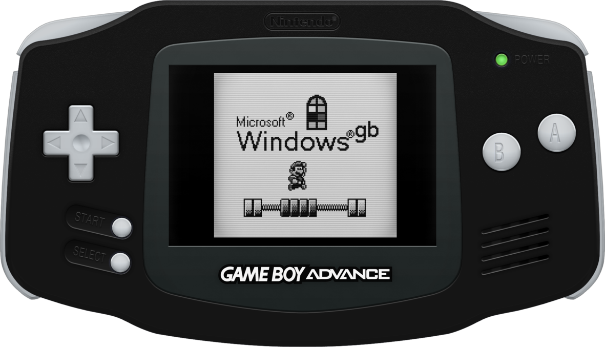 Game Boy Advance Windows Parody PNG Image