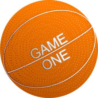 Game One Basketball Graphic PNG Image