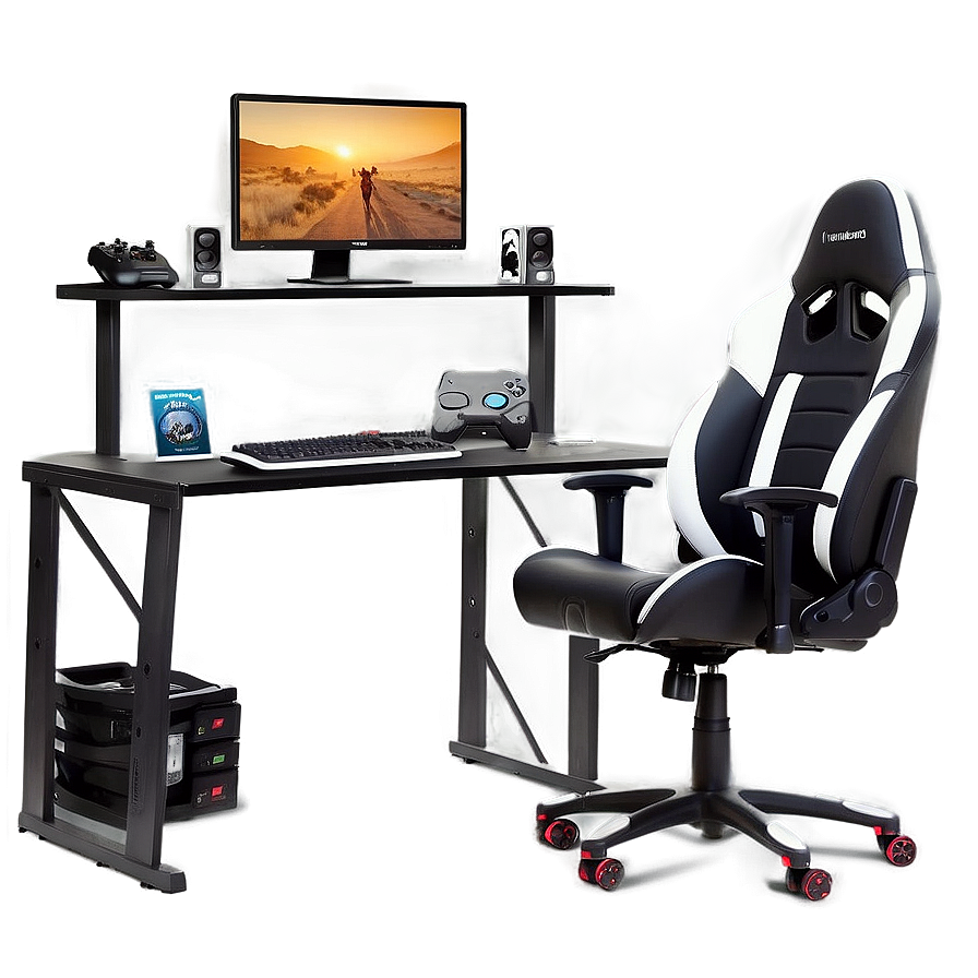 Gaming Desk Setup Png 05042024 PNG Image