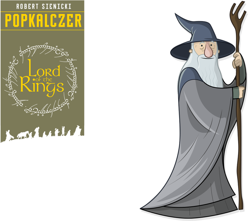 Gandalf Cartoon Illustration Lordofthe Rings PNG Image