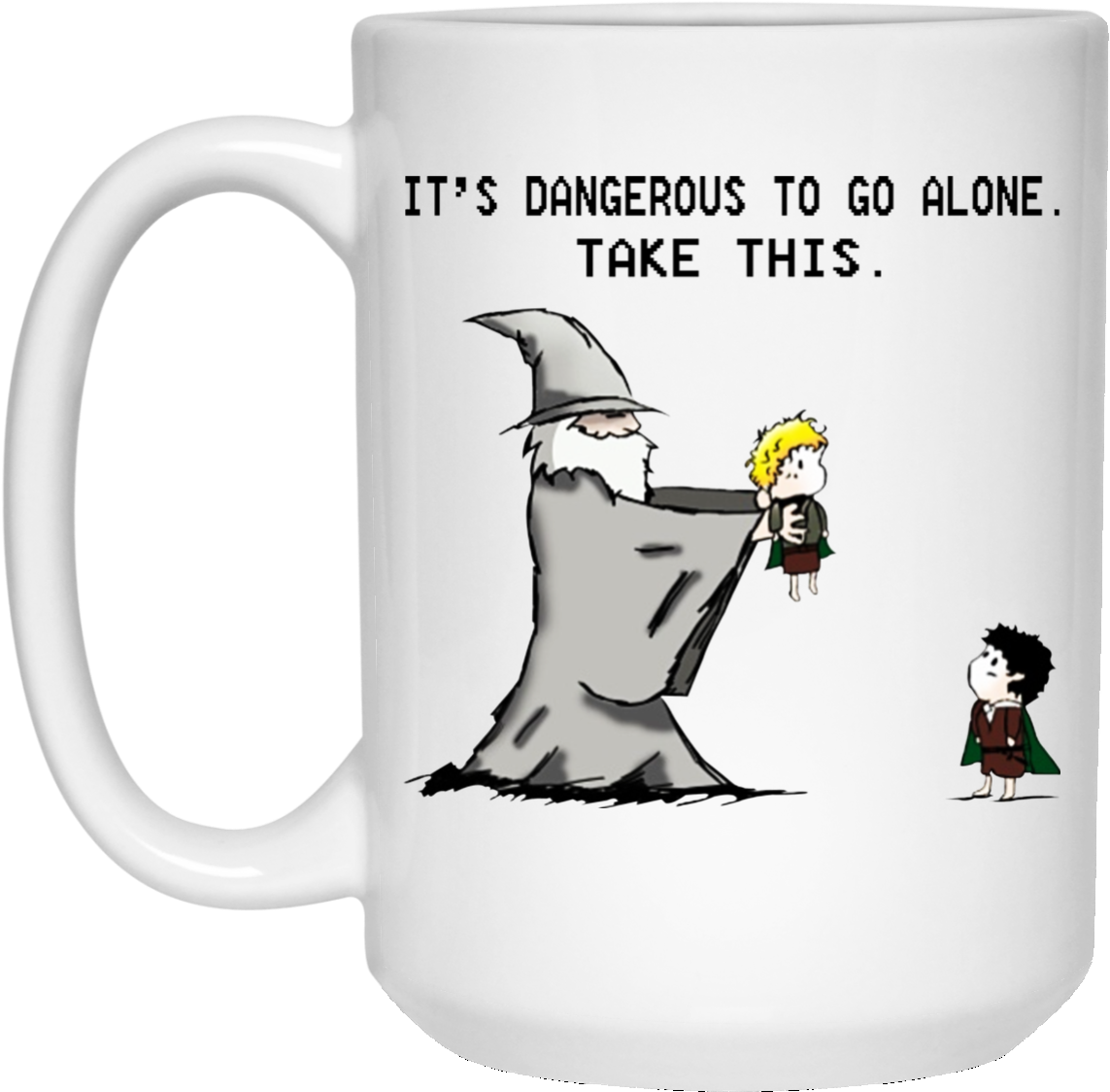 Gandalfand Hobbit Adventure Mug PNG Image