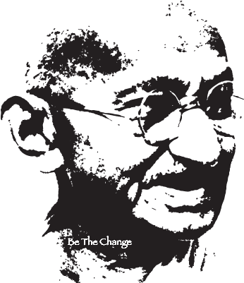 Gandhi Be The Change Artwork PNG Image