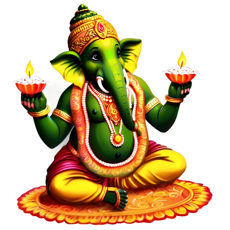 Ganesh Festival Celebration Png Qbf PNG Image