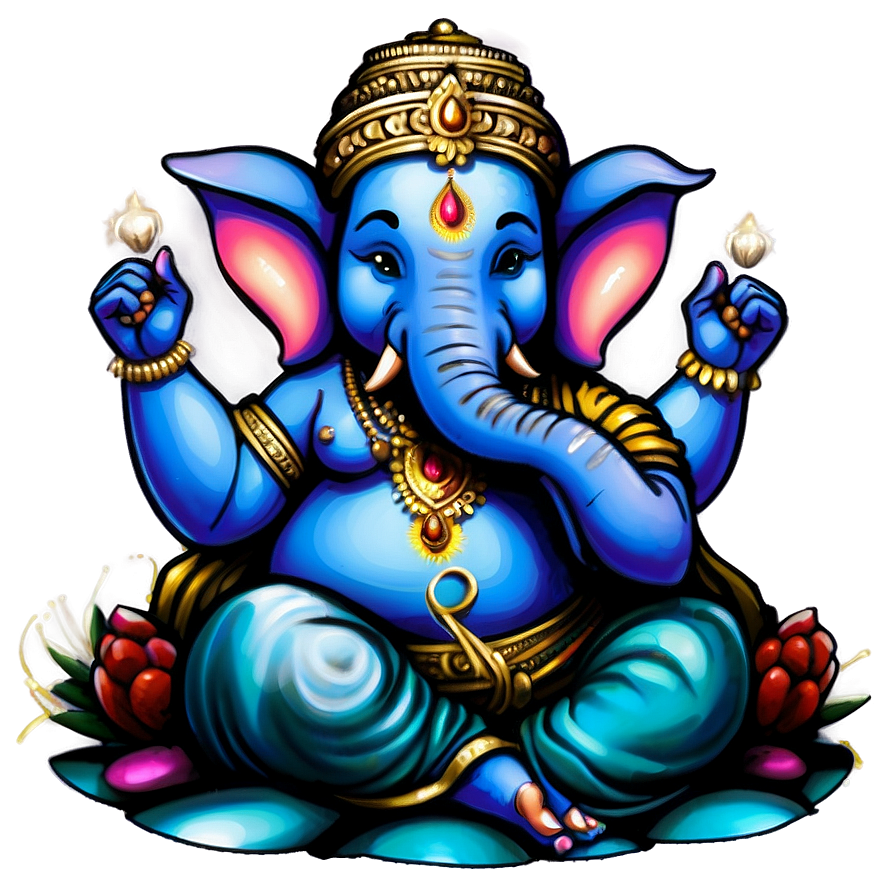 Ganesh With Mouse Png Iqo PNG Image