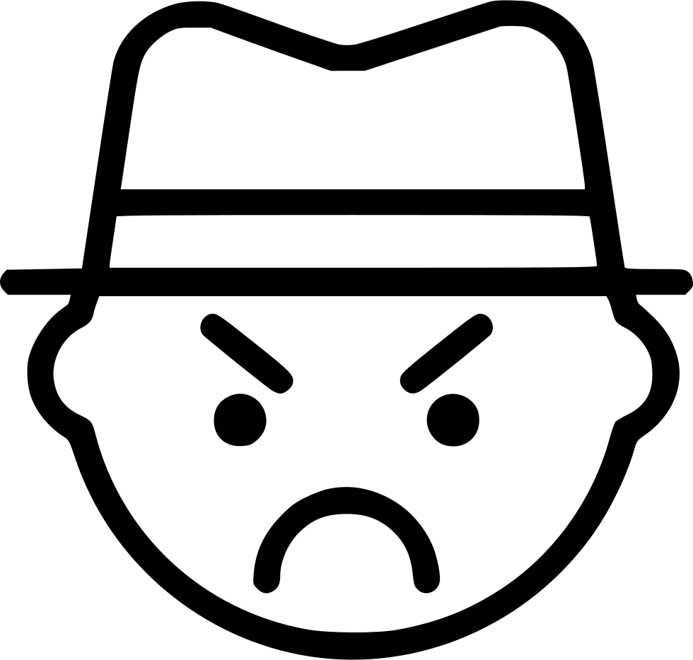 Gangsta Styled Emoji Outline PNG Image