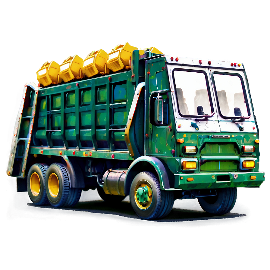 Garbage Truck Art Png 10 PNG Image