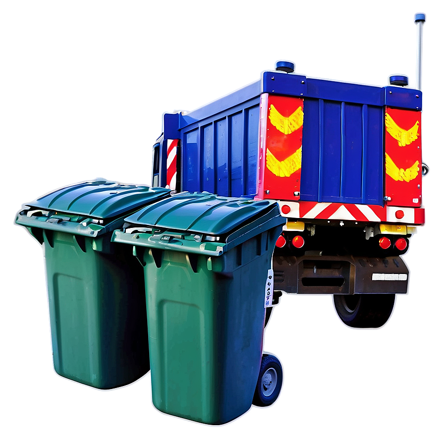 Garbage Truck With Bins Png 20 PNG Image