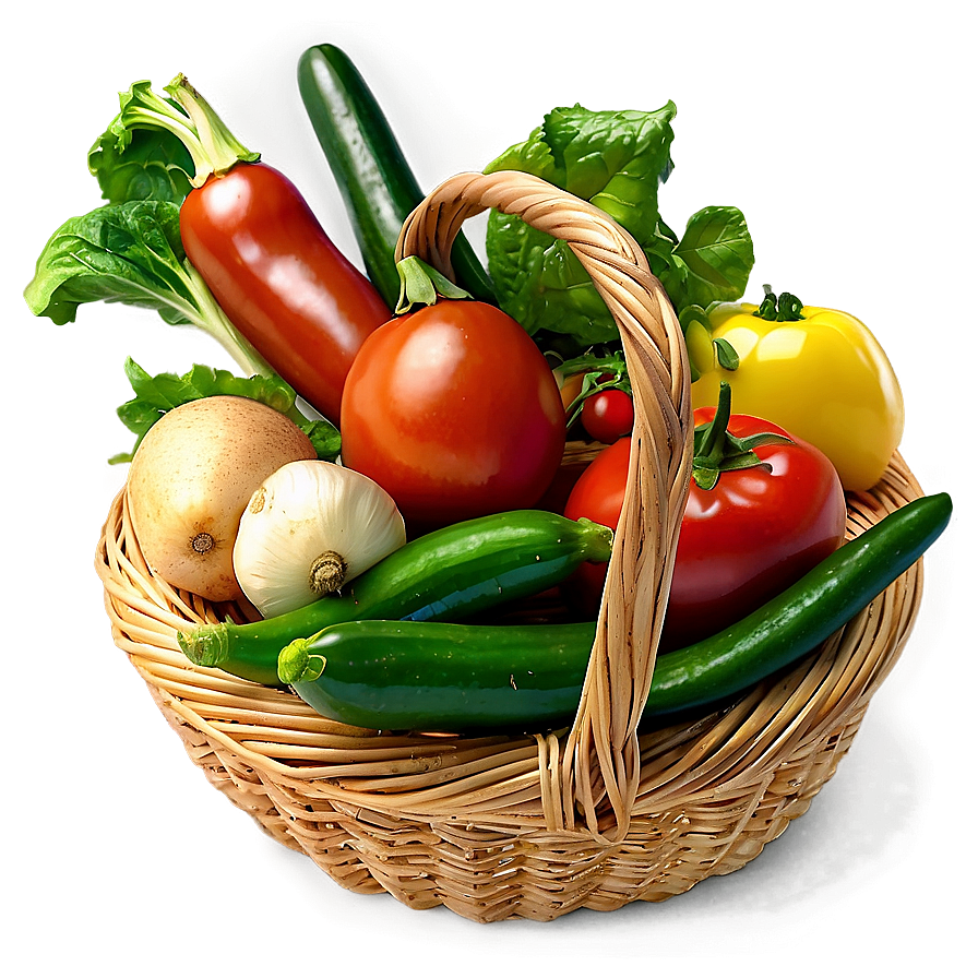 Garden Vegetables Basket Png 06252024 PNG Image