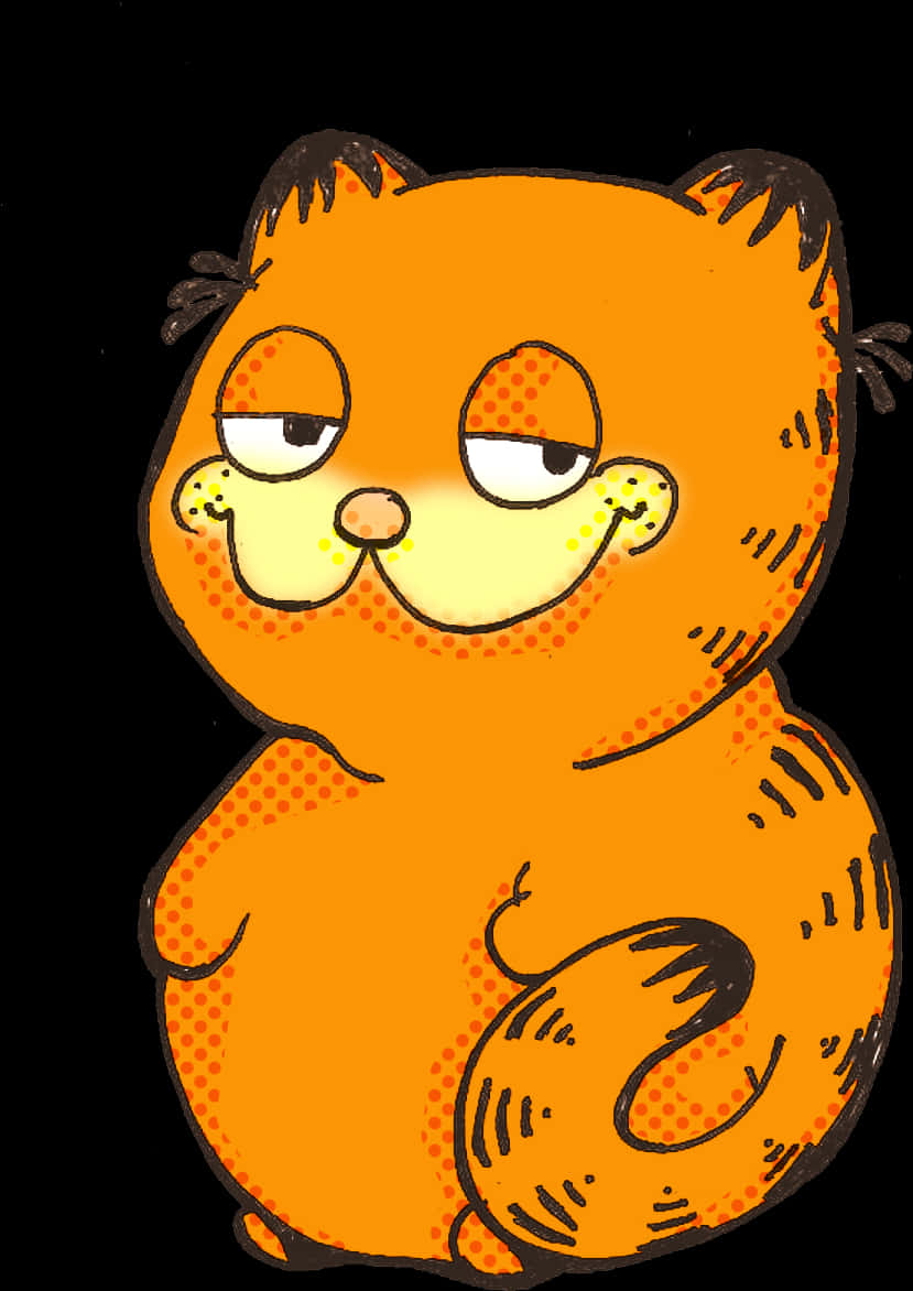 Garfield Cartoon Cat Illustration PNG Image