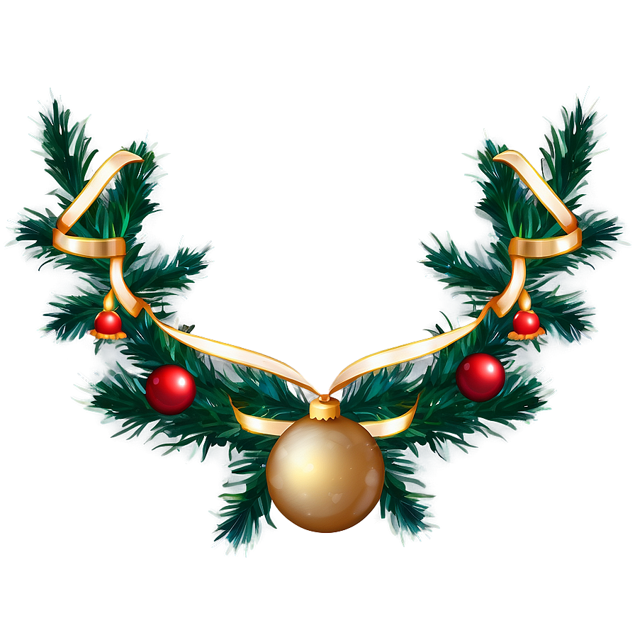 Garland With Ornaments Png 05242024 PNG Image