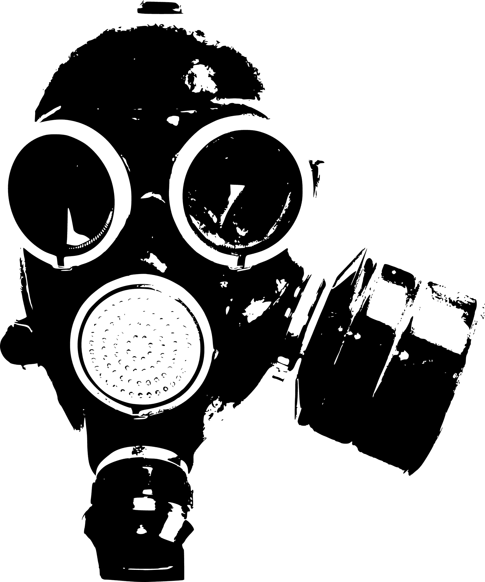 Gas Mask Silhouette PNG Image