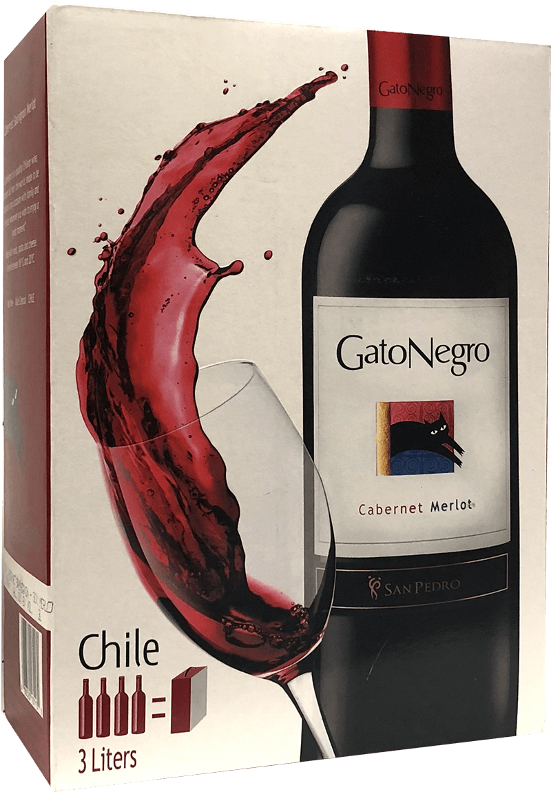 Gato Negro Wine Box3 Liters PNG Image