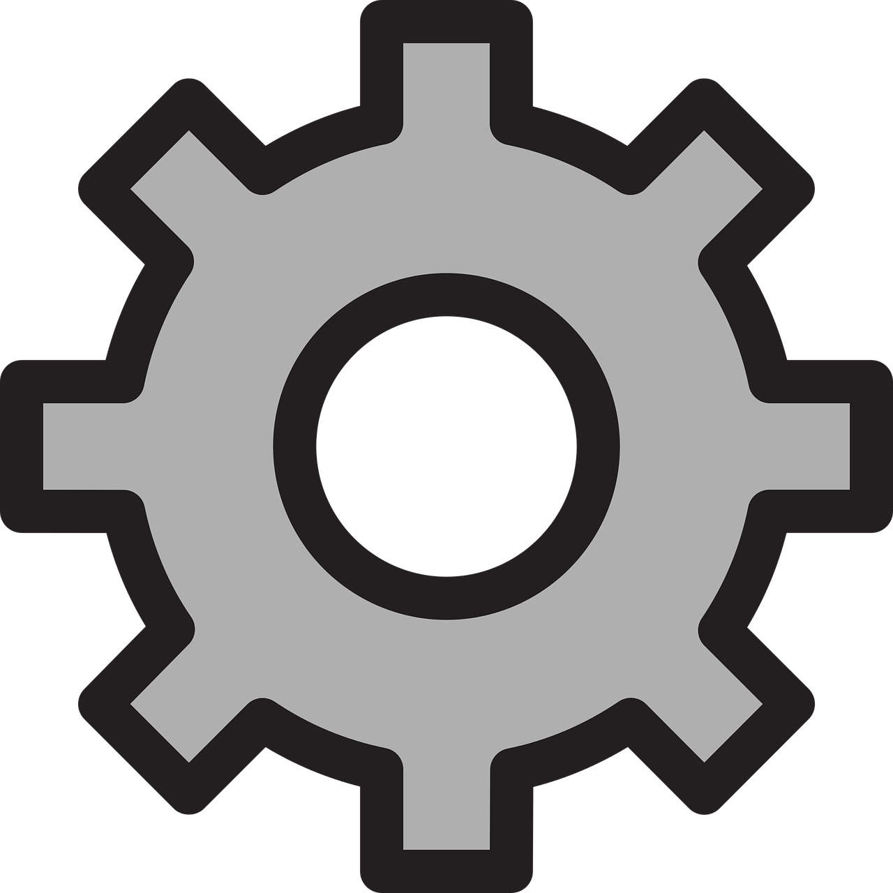 Gear Icon Graphic PNG Image