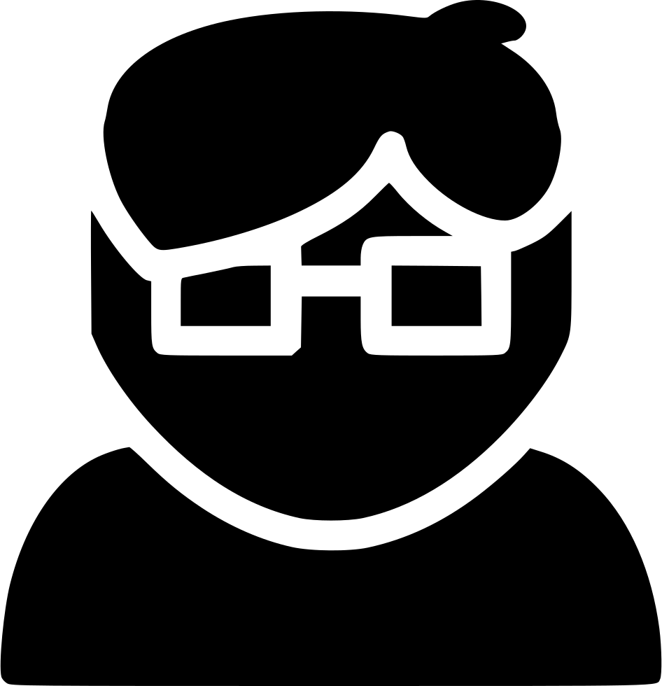 Geek Icon Silhouette PNG Image