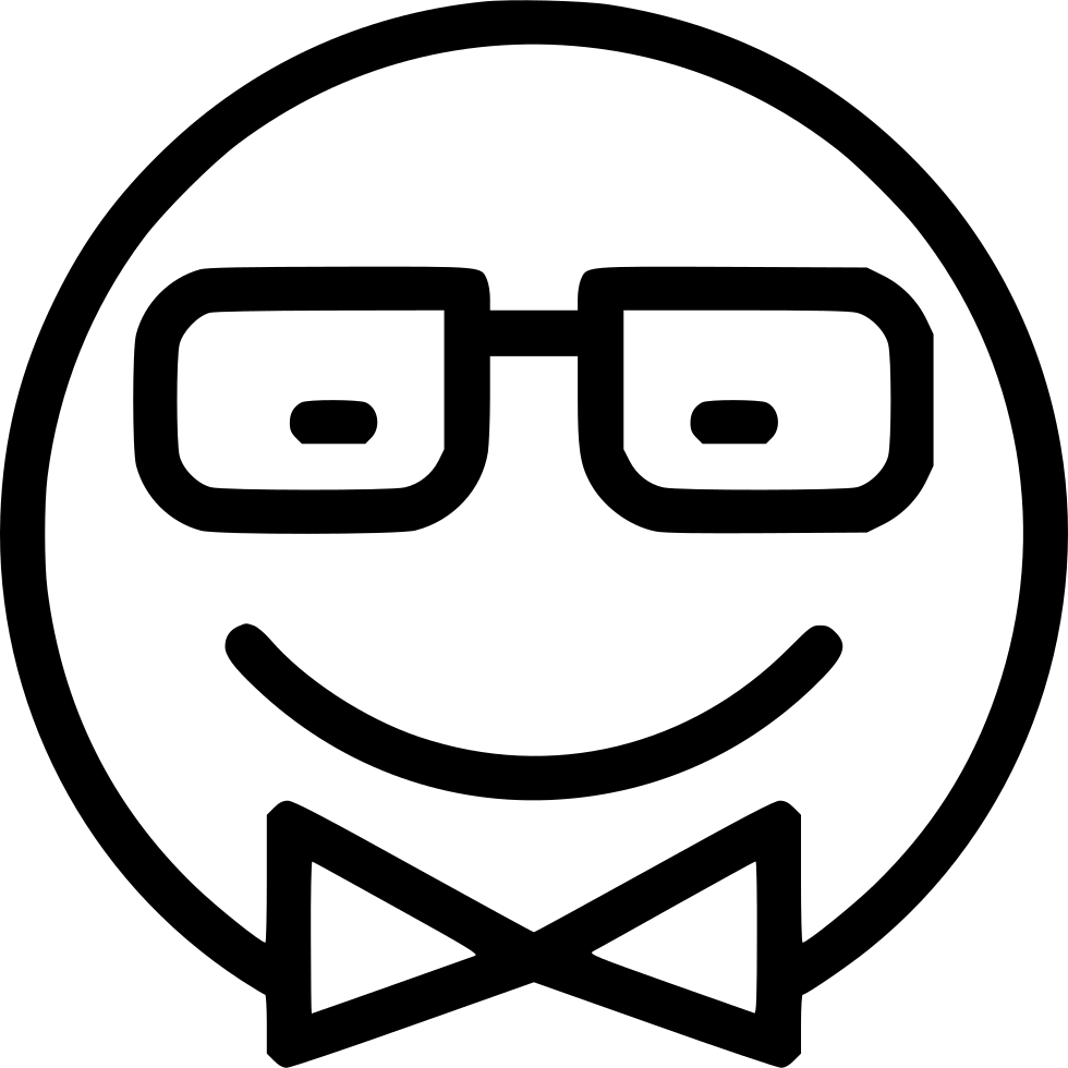 Geeky Smiley Face Icon PNG Image