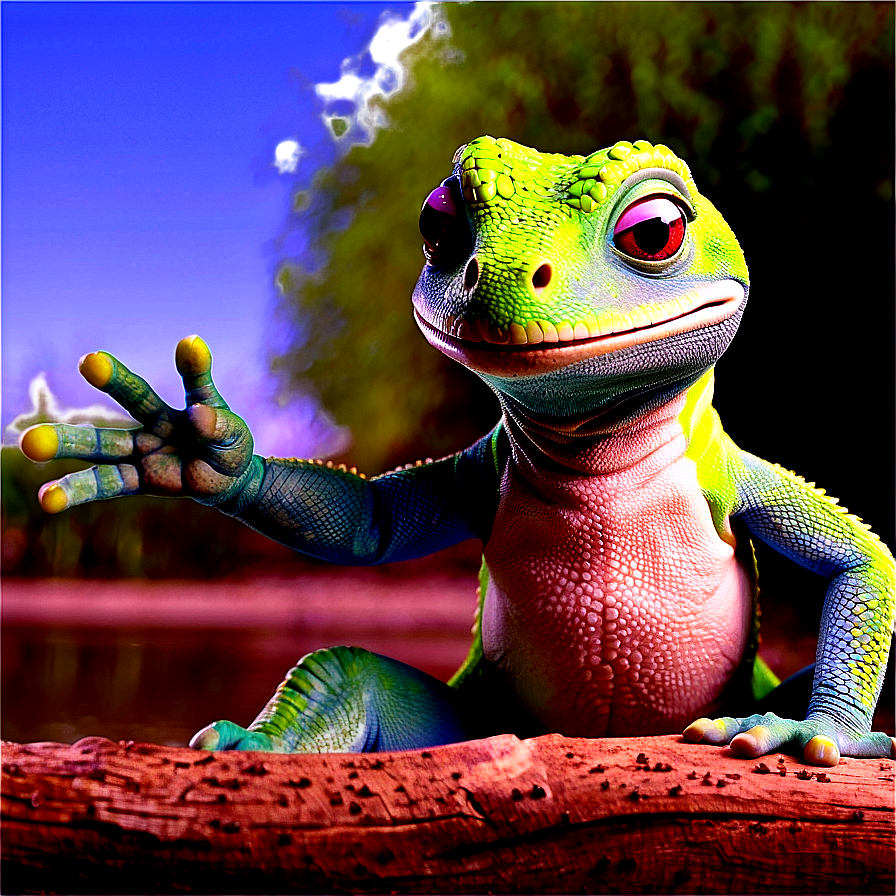 Geico Gecko Waving Hand Png Bcu PNG Image