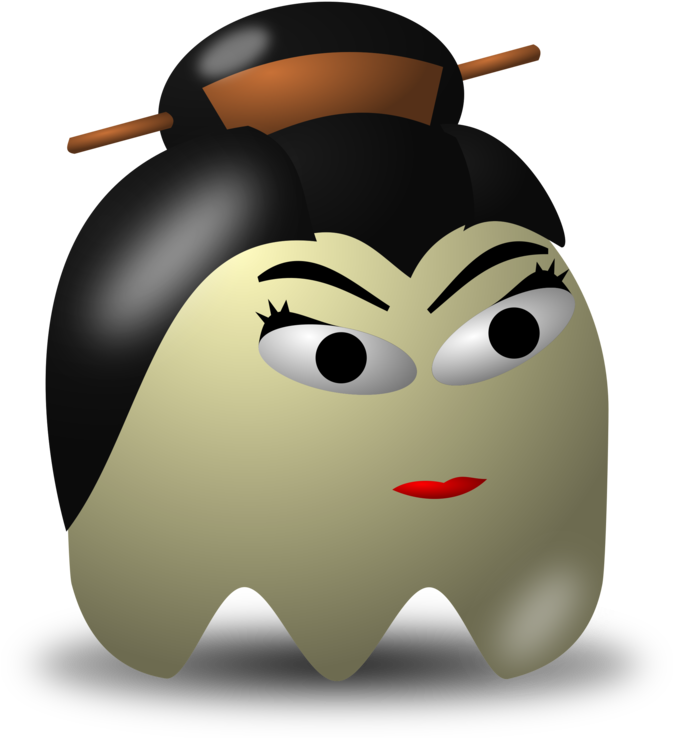 Geisha Inspired Tooth Emoji PNG Image