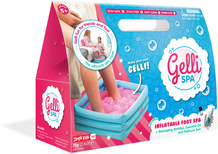 Gelli Spa Inflatable Foot Spa Packaging PNG Image