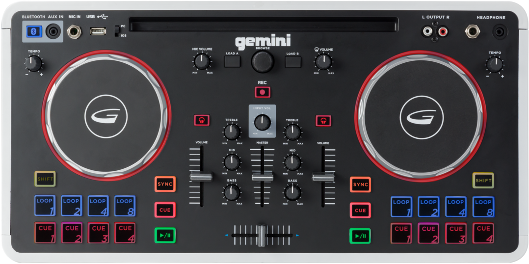 Gemini D J Controller Top View PNG Image