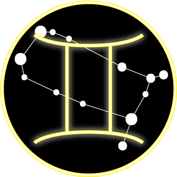 Gemini Zodiac Symbol Constellation PNG Image