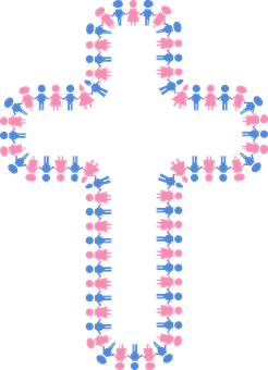 Gender Symbol Cross Pattern PNG Image