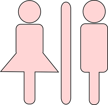 Gender Symbols Restroom Sign PNG Image