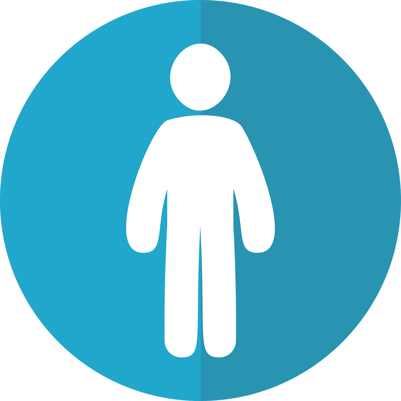 Generic Blue Person Icon PNG Image