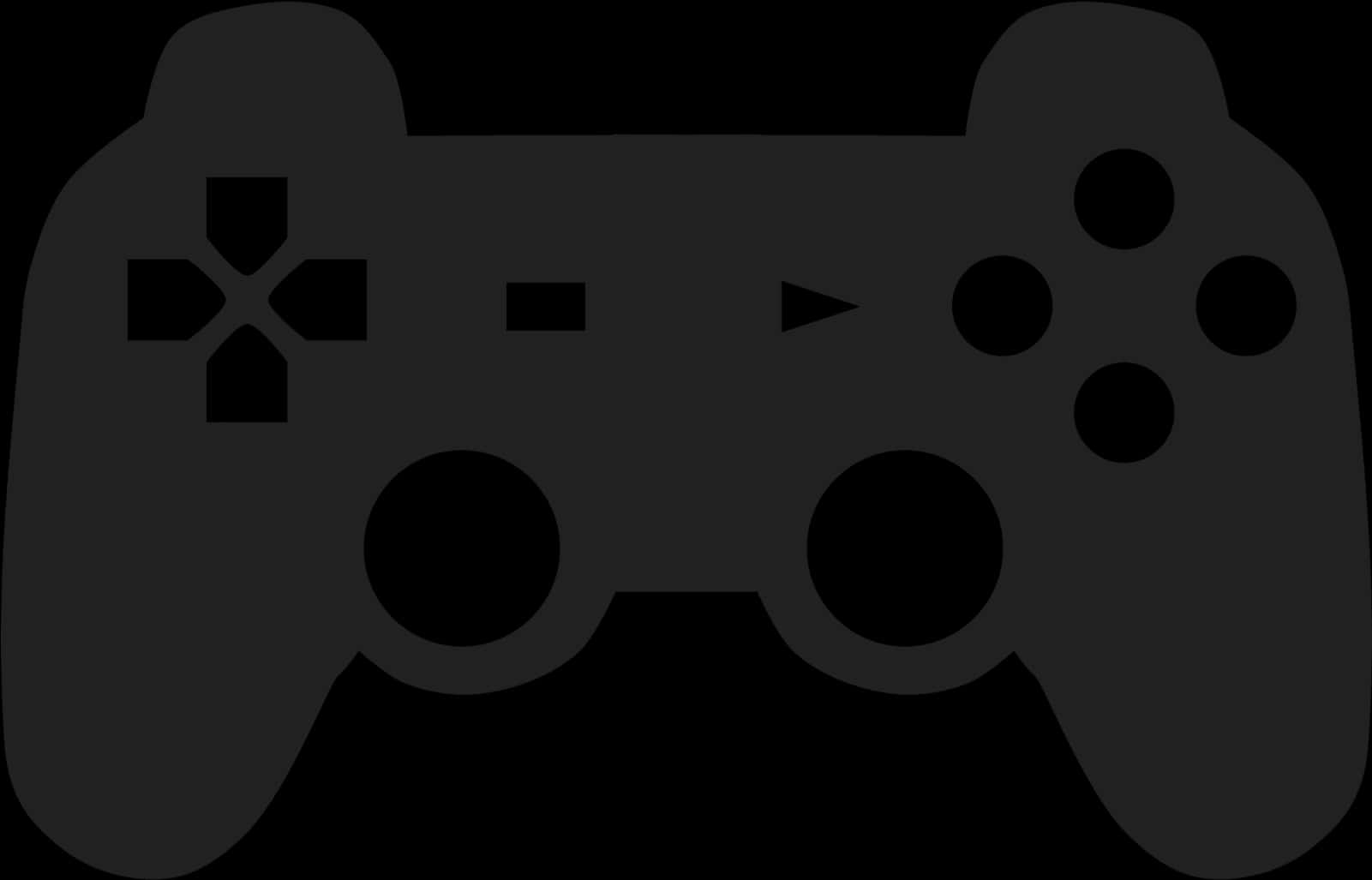 Generic Game Controller Silhouette PNG Image