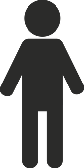 Generic Human Icon Black PNG Image