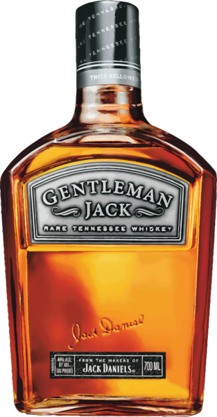 Gentleman Jack Rare Tennessee Whiskey Bottle PNG Image