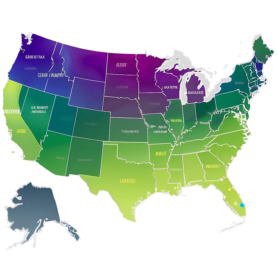 Geographical United States Map Png 06122024 PNG Image