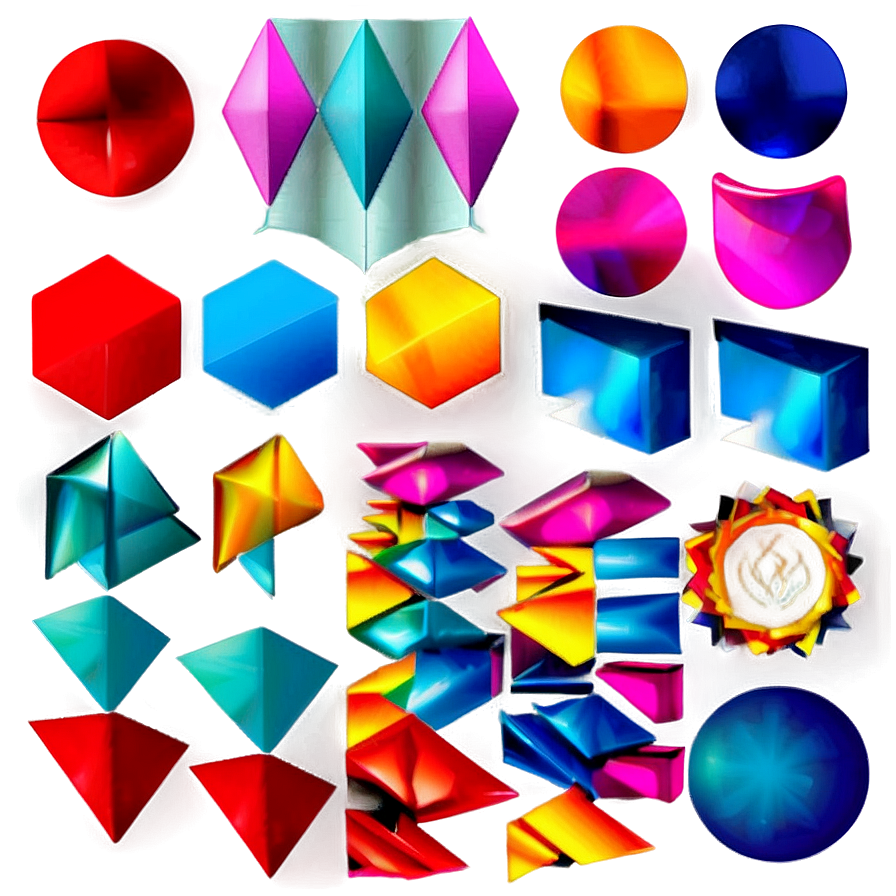 Geometric Abstract Shapes Collection Png Edf6 PNG Image