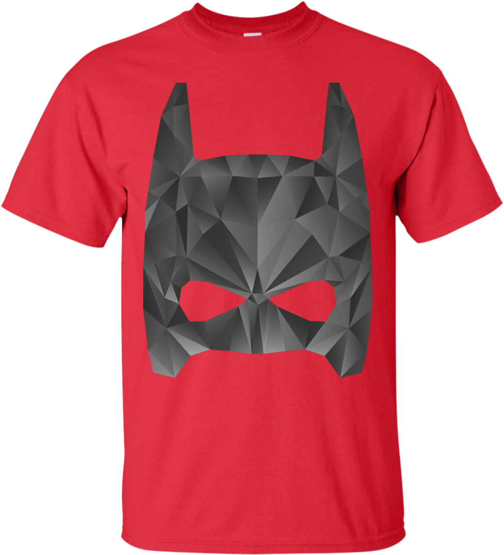 Geometric Batman Mask Tshirt Design PNG Image