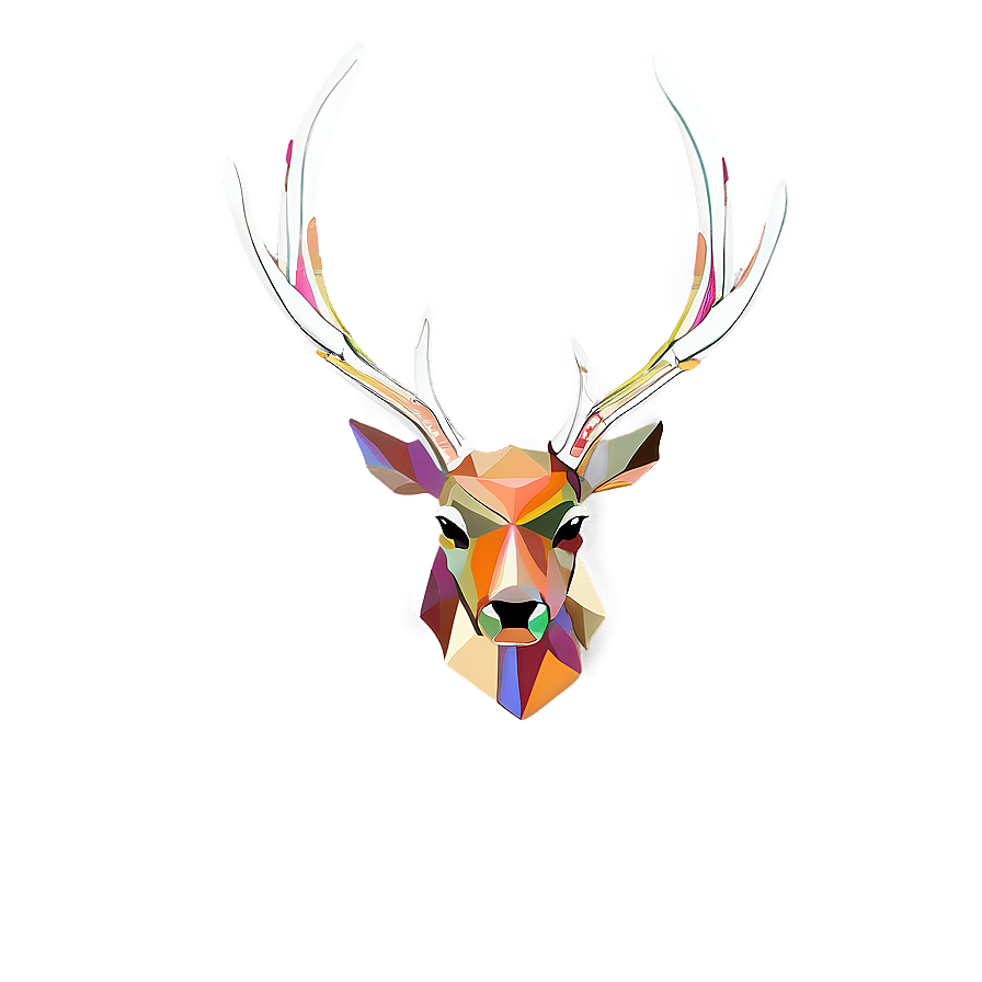 Geometric Deer Antler Png 06122024 PNG Image