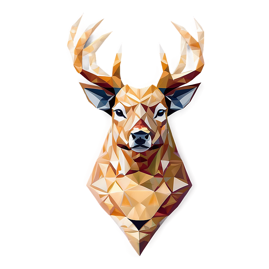 Geometric Deer Head Vector Png Kxk PNG Image