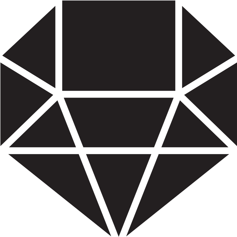 Geometric Diamond Icon Vector PNG Image