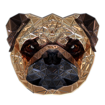 Geometric Dog Artwork PNG Image