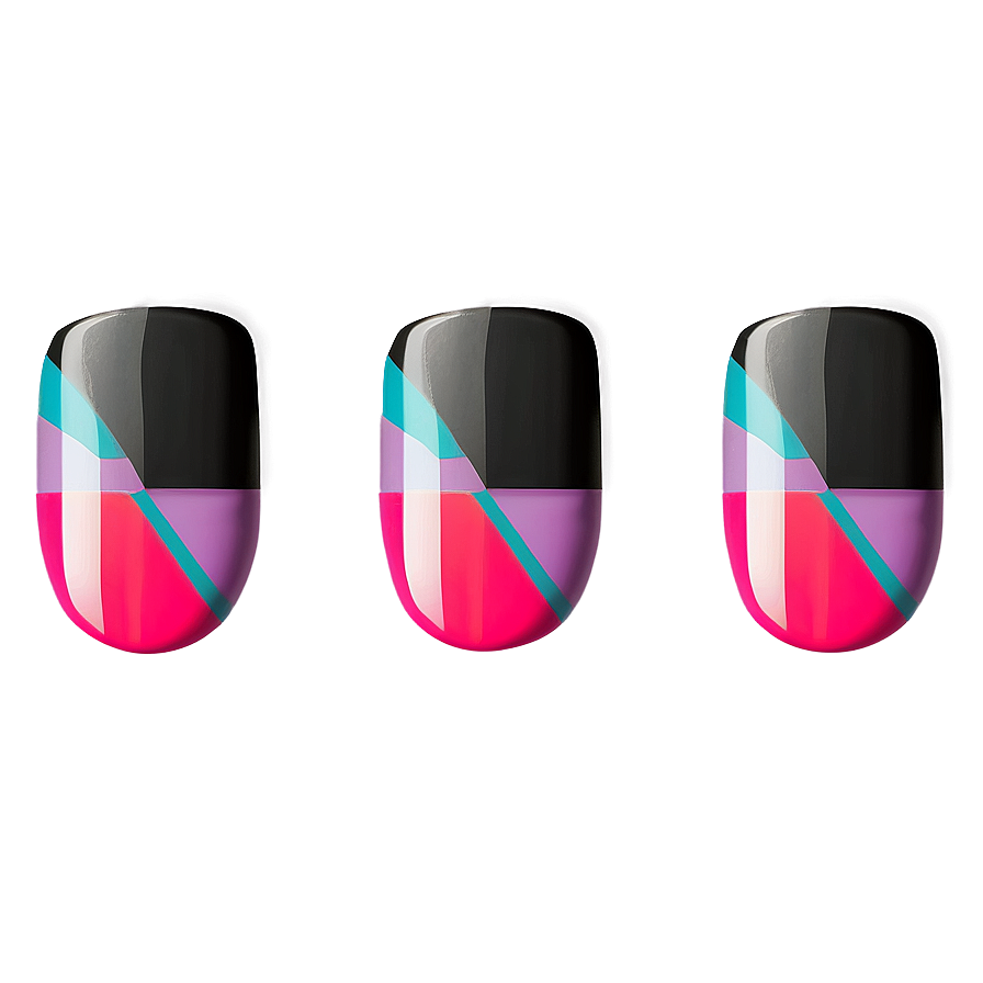 Geometric Fake Nails Png Fum PNG Image