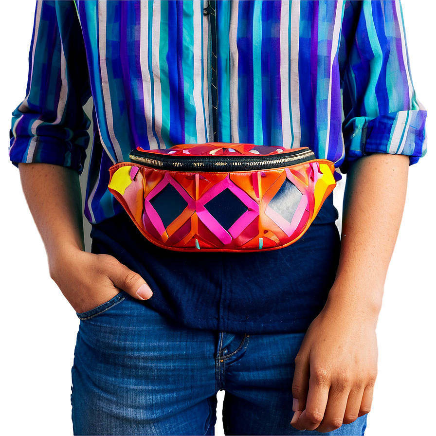 Geometric Fanny Pack Png 06212024 PNG Image