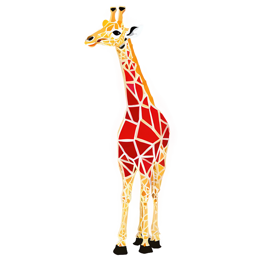 Geometric Giraffe Outline Png Mvh41 PNG Image