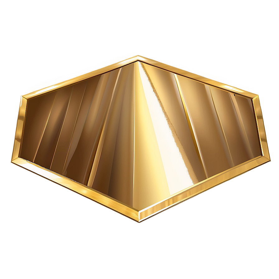 Geometric Gold Plate Png Rxn57 PNG Image