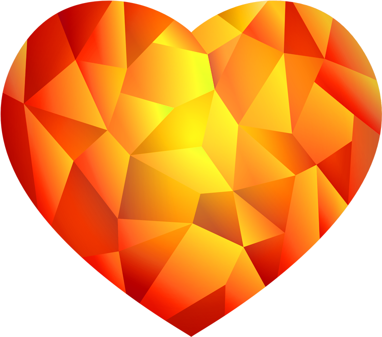 Geometric Heart Design PNG Image