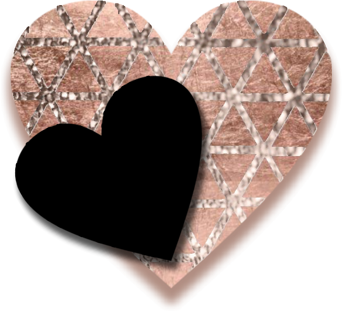 Geometric Heart Overlay PNG Image