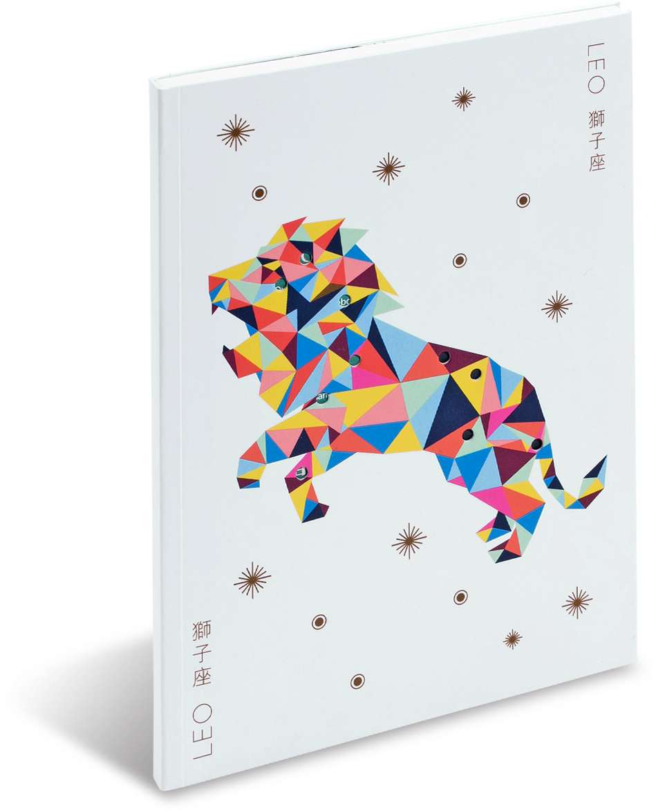 Geometric Leo Constellation Cover PNG Image