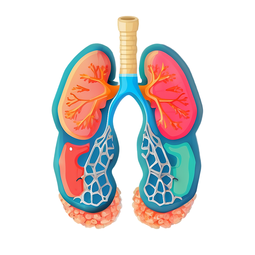 Geometric Lungs Illustration Png 52 PNG Image