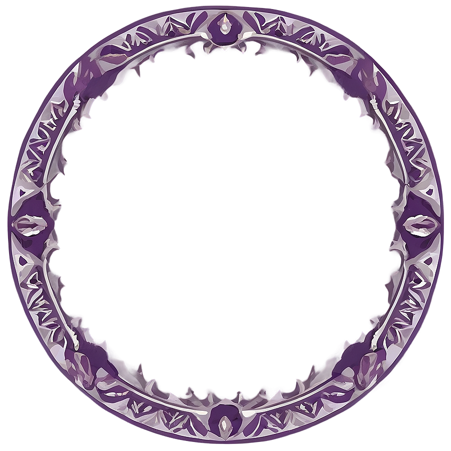 Geometric Purple Border Design Png Rto PNG Image