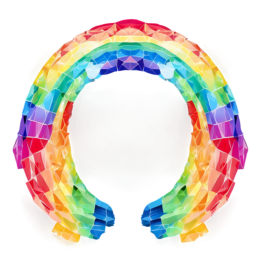 Geometric Rainbow Arc Png 88 PNG Image